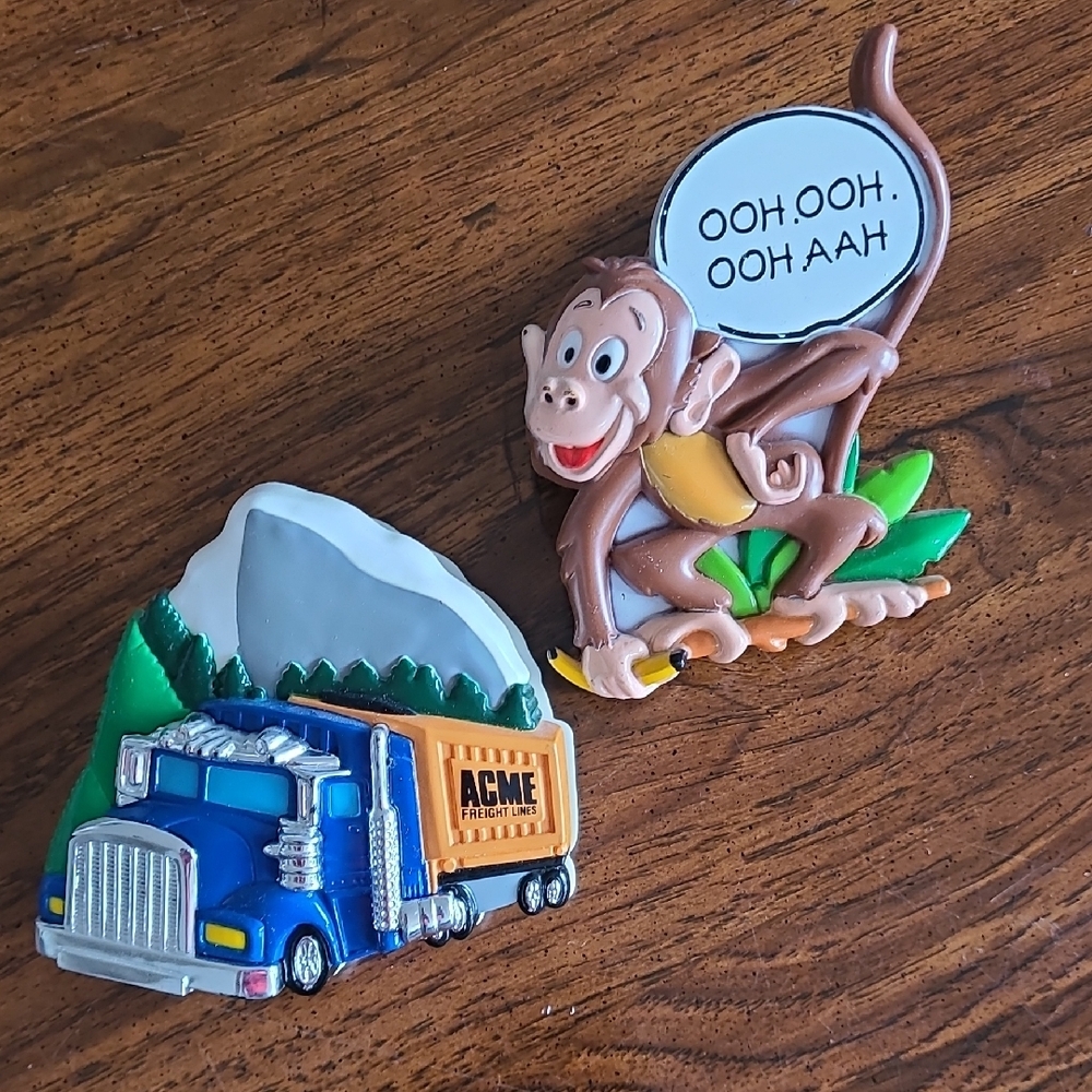 ACME Kids Monkey and Truck Toy Set - Blue and Brown